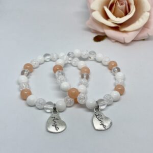 Különleges szépség, barack jadeval - anya-lánya szett