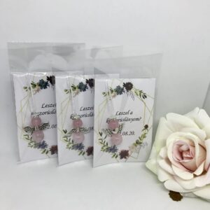 Rózsakvarc angyal koszorúslányfelkérőnek