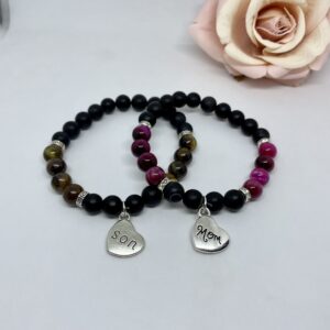 Ónix-tigrisszem anya-fia szett