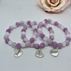 Lila-fehér anya-lányai szett