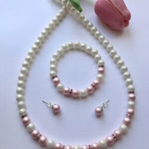 Pink-white menyasszonyi szett