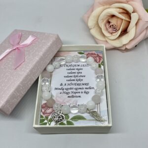 Rose-white tanúfelkérő karkötő