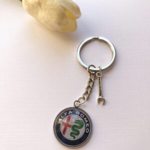 Alfa Romeo logós kulcstartó