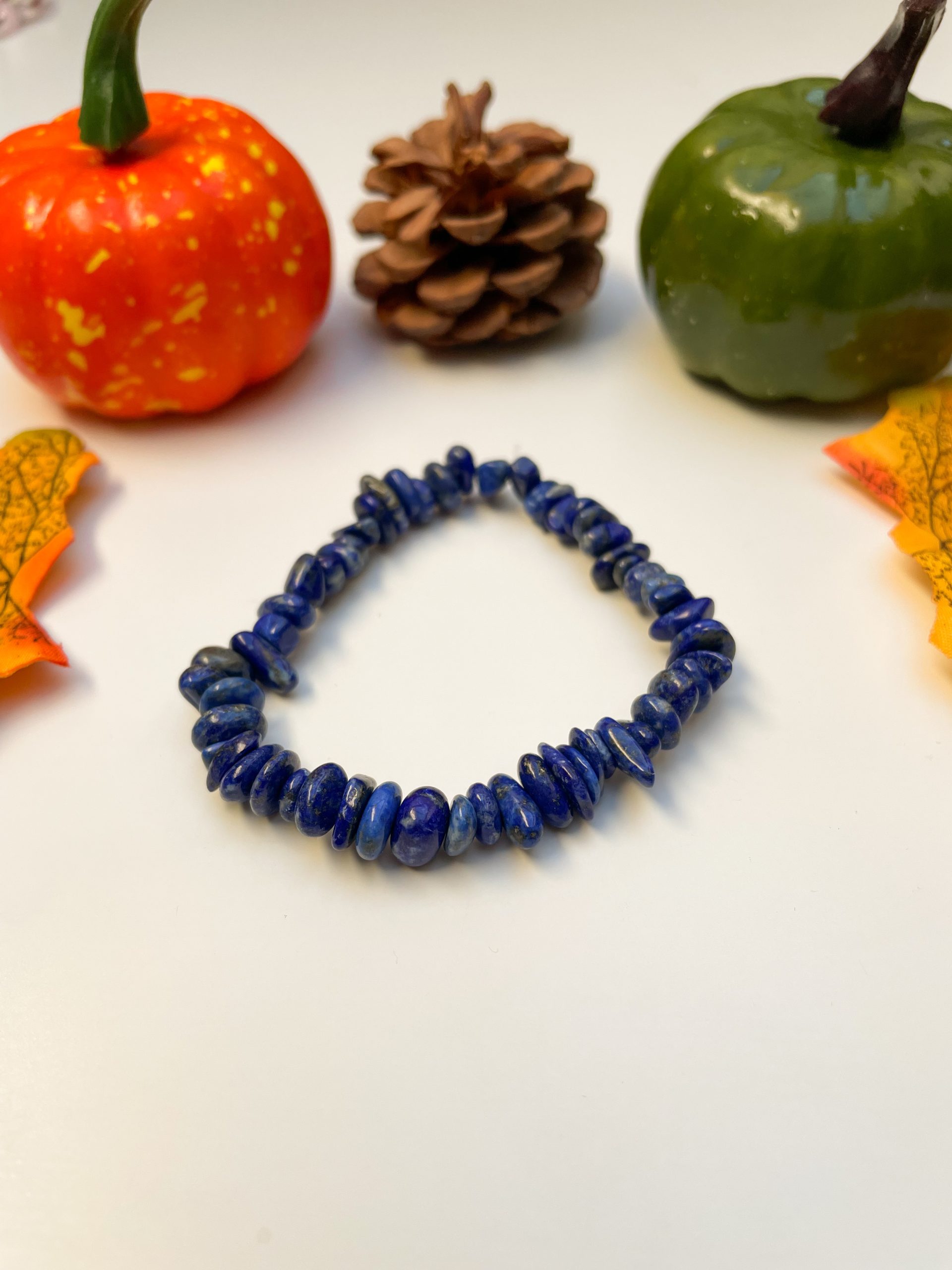 Lapis lazuli chips karkötő